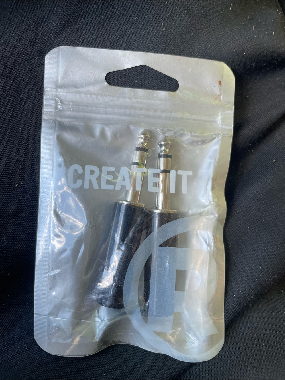 Black 3.5mm to 1/4" Audio Adapter Pair